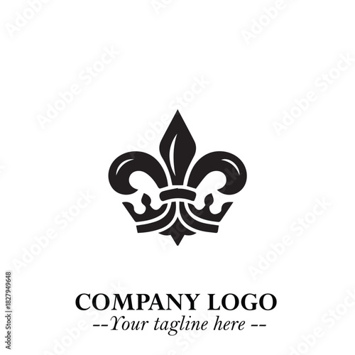 Elegant Black Crown Logo Symbol on a Clean White Background for Premium Branding Design