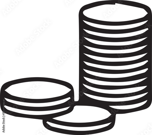 Simple stack of coins representing financial growth and savings