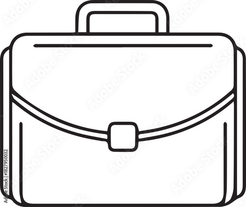 Classic briefcase illustration representing business and professional work.