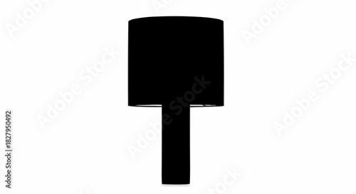 Elegant Black Table Lamp with Cylindrical Shade for Modern Interiors.
