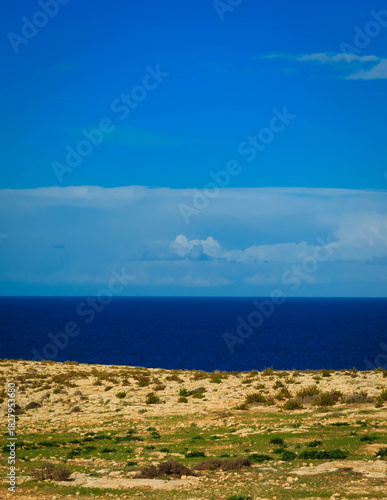 Mediterranean sea from coast of Malta.