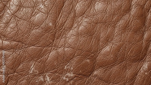 Wallpaper Mural Close-up of Textured Brown Leather Surface with Natural Grain. Torontodigital.ca