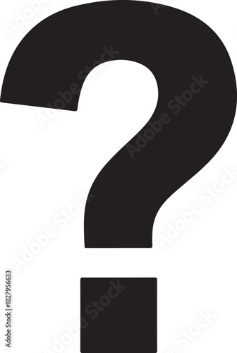 Question mark symbol on white illustration