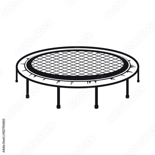 Playground trampoline icon in vector style for fun outdoor activities and playtime at parks or backyards