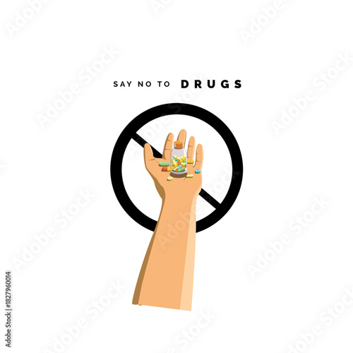 DRUGS BAN CAMPAIGN GESIGN FOR SAY NO TO DRUGS