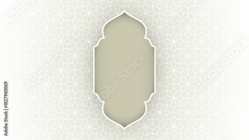 Islamic background in sage green with simple mosque ornamental design. islamic green background