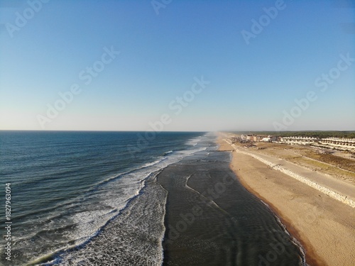Lacanau et surf vu du ciel