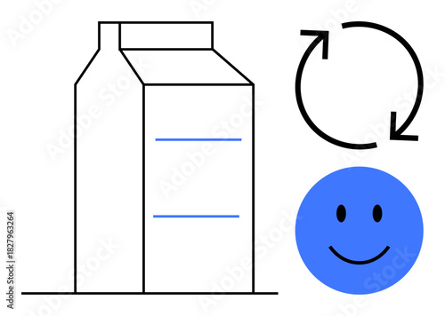 Sustainability concept. Sustainability in packaging promotes eco-friendly solutions for waste reduction and recycling. Sustainability highlighted through design for education, advertising