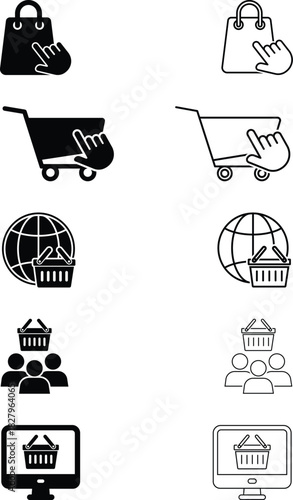 E-commerce and Online Shopping Icon Set