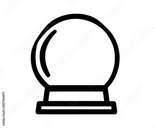 mystic crystal ball | Clean, isolated vector art for creative projects.