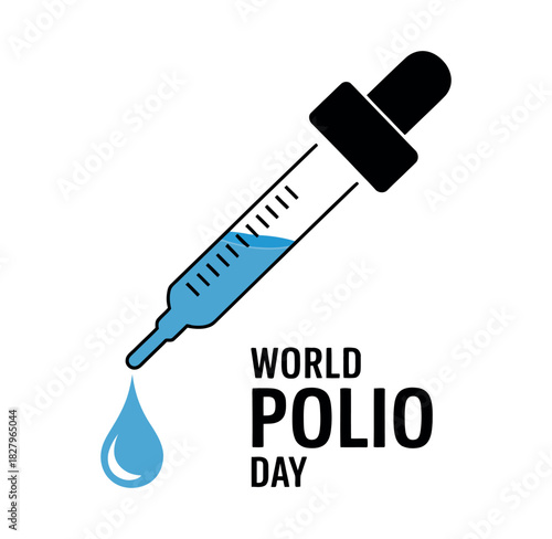World Polio Day awareness campaign uses a dropper to deliver a vaccine drop.
