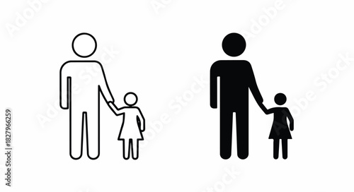 Father Holding Daughter's Hand Symbolizing Family Bond, Protection, and Parent-Child Relationship