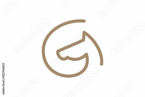 Letter G Horse Logo 
