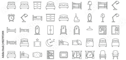 Collection of hand drawn furniture and decor sketches