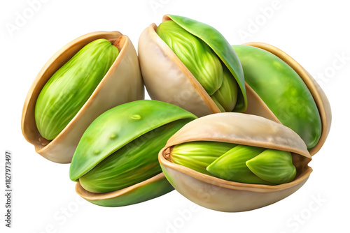 Wallpaper Mural Group of Shelled Pistachios Showing Vibrant Green Kernels and Light Brown Shells Torontodigital.ca