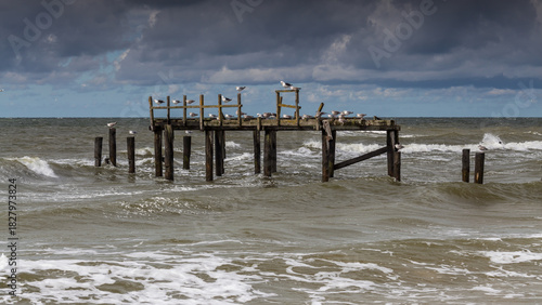 Beautiful view of Polish Baltic Sea at Uniescie.