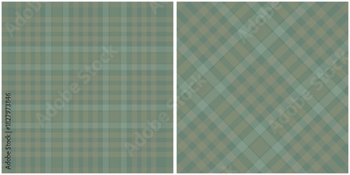 Muted Green and Brown Plaid Patterns