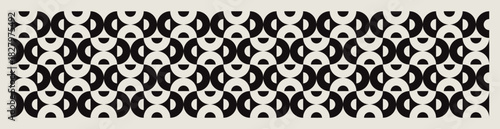 Mid century modern half circles pattern vector. Graphical illustration for a unique banners, textiles and interior design.