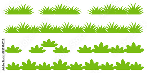 green grass illustration, sustainable grass nature, grass design in flat style