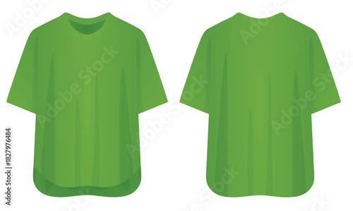 Green t shirt. vector illustration	
