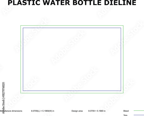 Plastic Mineral Water Bottle Dieline Template