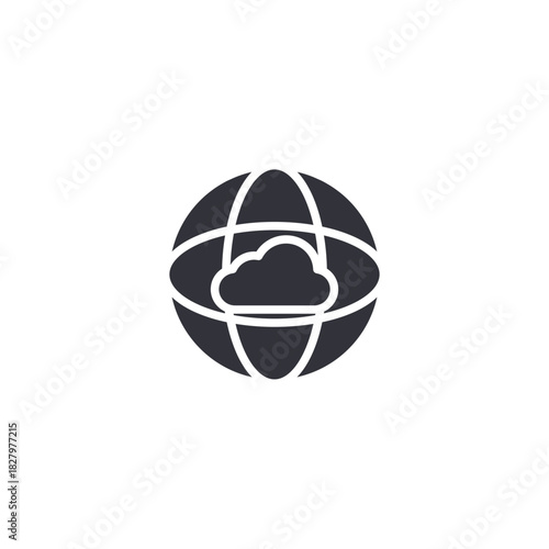 Globe network connection. Global connection sphere symbolizing worldwide network communication, digital security infrastructure, and global internet access.