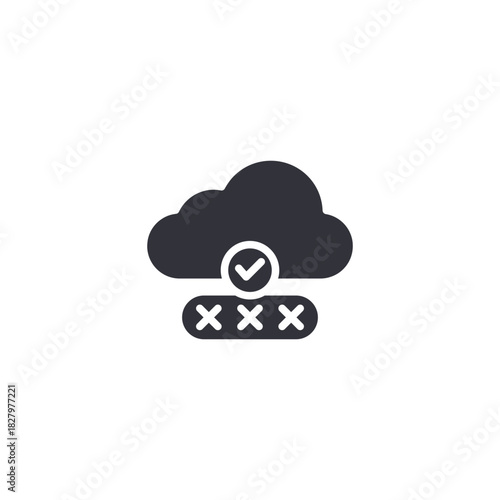 Cloud with xxx mark. Cloud storage with blocked symbol representing denied access, restricted data, account suspension, or failed backup protection.