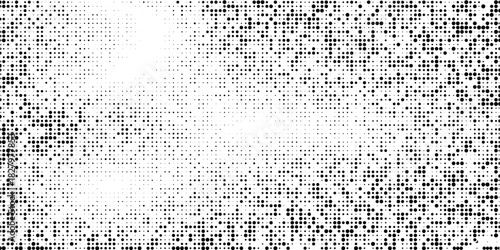 Halftone radial texture. Comic style grain background. Pop art faded textured frame. Grunge speckle effect. Dotted particles print wallpaper. Pixelated gradient vector backdrop