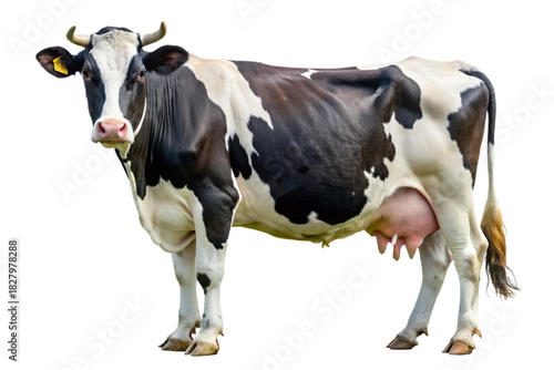 Dairy Cow Isolated on Transparent Background