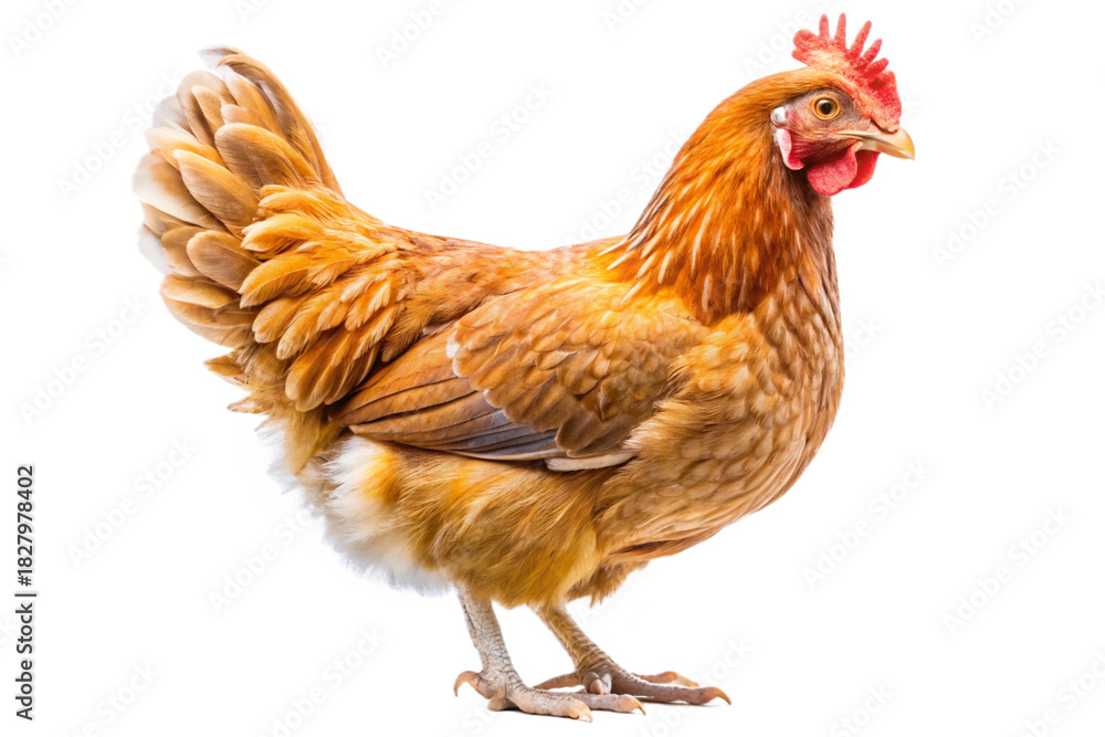 Fototapeta premium Hen Bird Isolated on Transparent Background