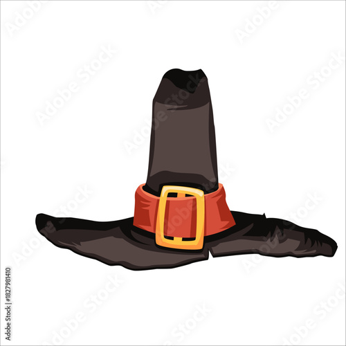 Classic Witch Hat with Bold Leather Band