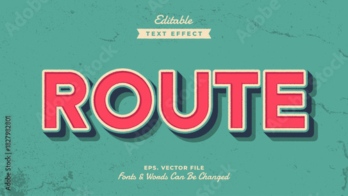 Vintage Retro 3D Editable Text Effect