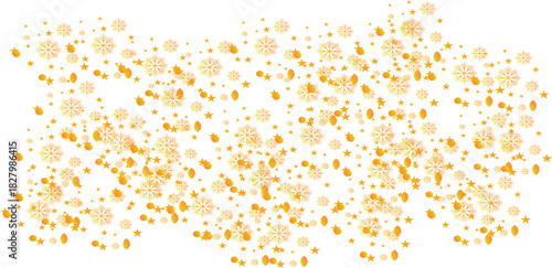 Golden Snowflakes Festive Glittering Overlay for Winter and Holiday Designs, Adding a Touch of Elegance and Sparkling Charm