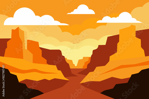 Canyon landscape vector
