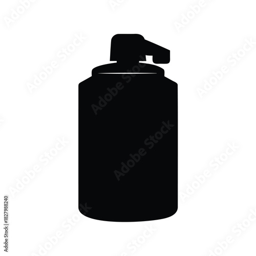 Silhouette of an aerosol spray can, a design element for creative projects
