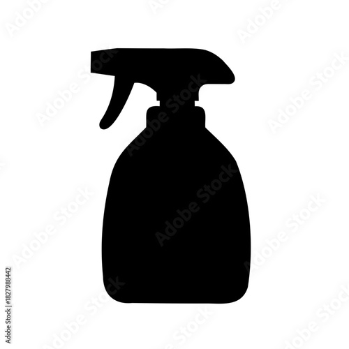 Silhouette of a generic plastic spray bottle often used for cleaning