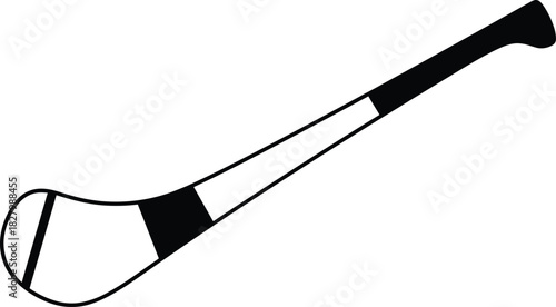 Black and white hurley stick on white background hurling, hurley stick, hurling, gaelic sports, sports equipment, black and white, isolated, cutout, sport, game, equipment, stick, wood, traditional, i