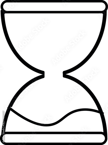 vector illustration of a sand watch