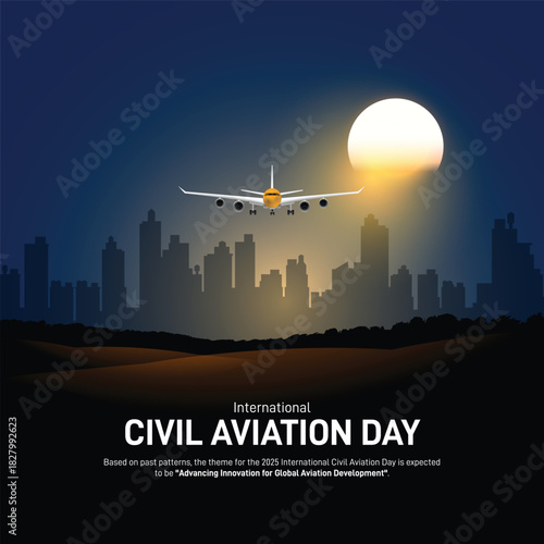 2025, air, aircraft, airline, airliner, airplane, airport, backdrop, background, banner, blue, celebration, city skyline, civil aviation, concept, cover design, day, design, environment, evening sky, 