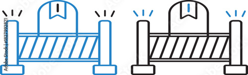 vector Road barrier icon  set, Barriers icon sign multiple style collection symbol,
rint