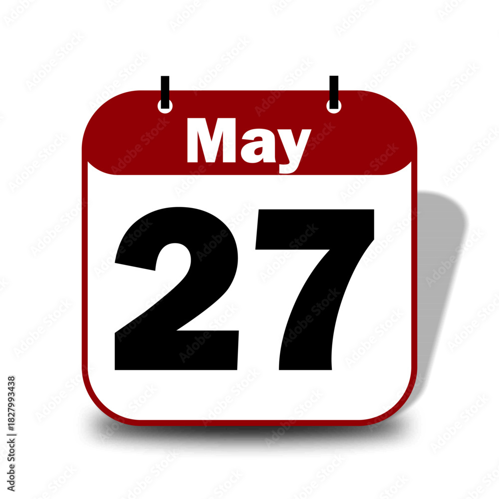 Fototapeta premium 27 May Date Calendar