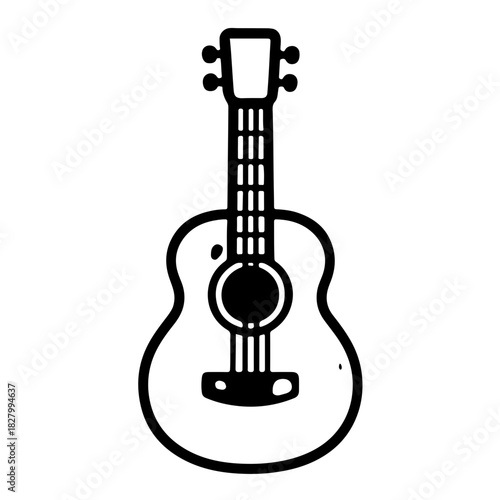 simple guitar outline vector