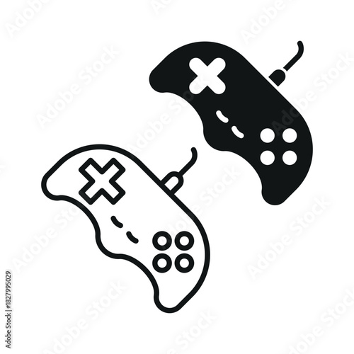 game controller icon vector design template
