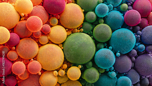 Papier peint avec boules colorées