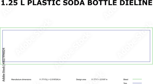 1.25 L Plastic Soda Bottle Dieline Template