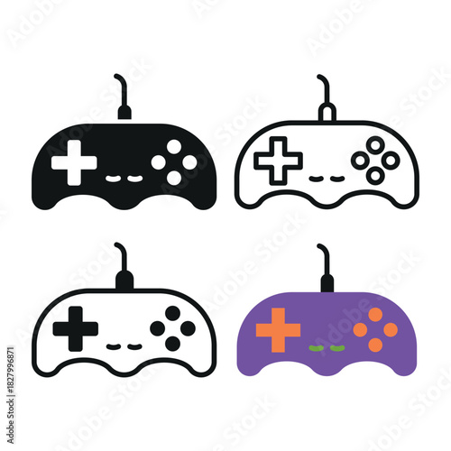 game controller icon vector design template