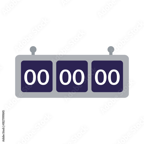 Digital Count Displaying Zero Time, Simple Icon Vector Design, best used for presentation, application, web and banner