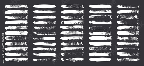 Grunge brush strokes, lines, ink smudges, hand-drawn scribble shapes. Handmade sketchy marks, acrylic stains, charcoal streaks. Paint textures, dry brush effect. Marker underline. Vector illustration