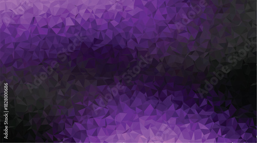 Dark Purple and Black Abstract Geometric Triangle Mosaic Background