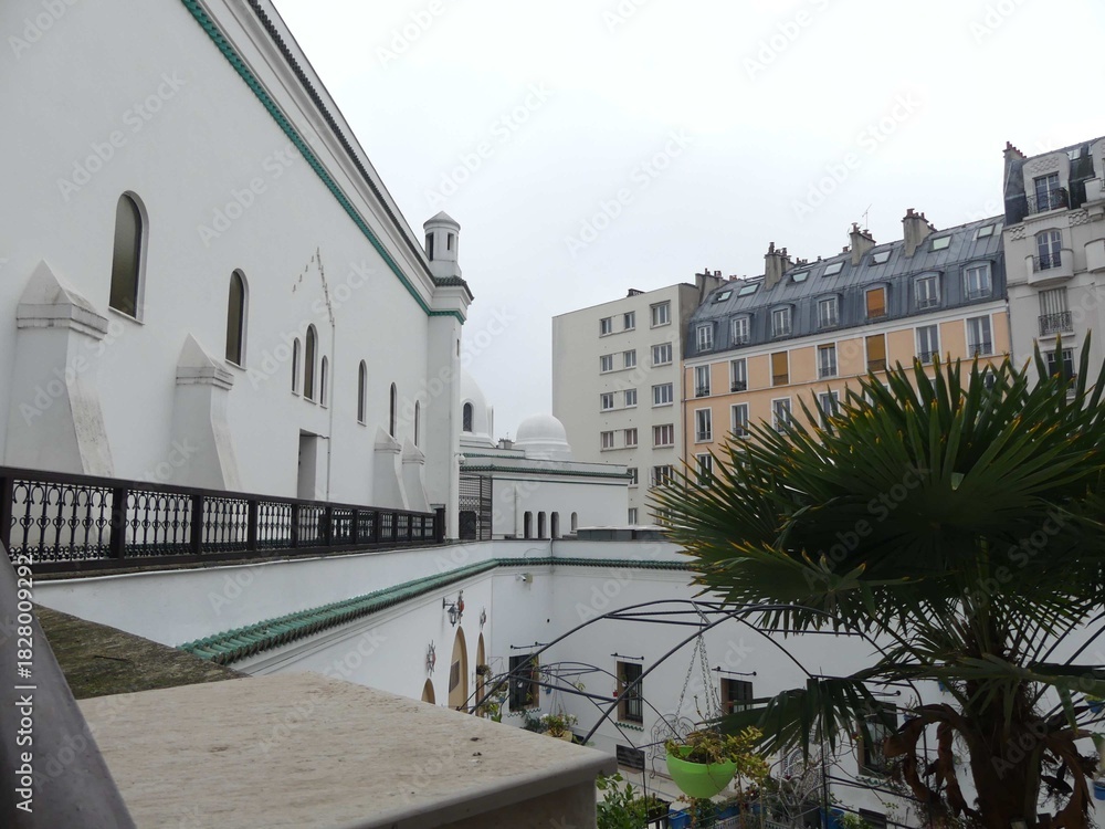 Obraz premium Paris, November 2025 : Visit of the magnificent city of Paris, Capital of France - Visit to the Grand Mosque of Paris, built to commemorate Muslims who died for France